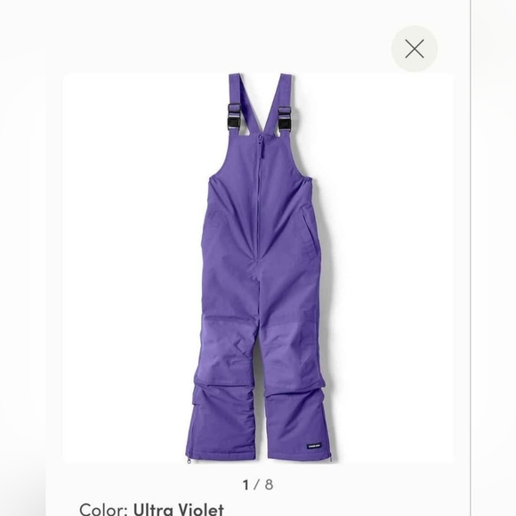 Lands' End Kids Ultra Violet Overalls - Picture 1 of 4